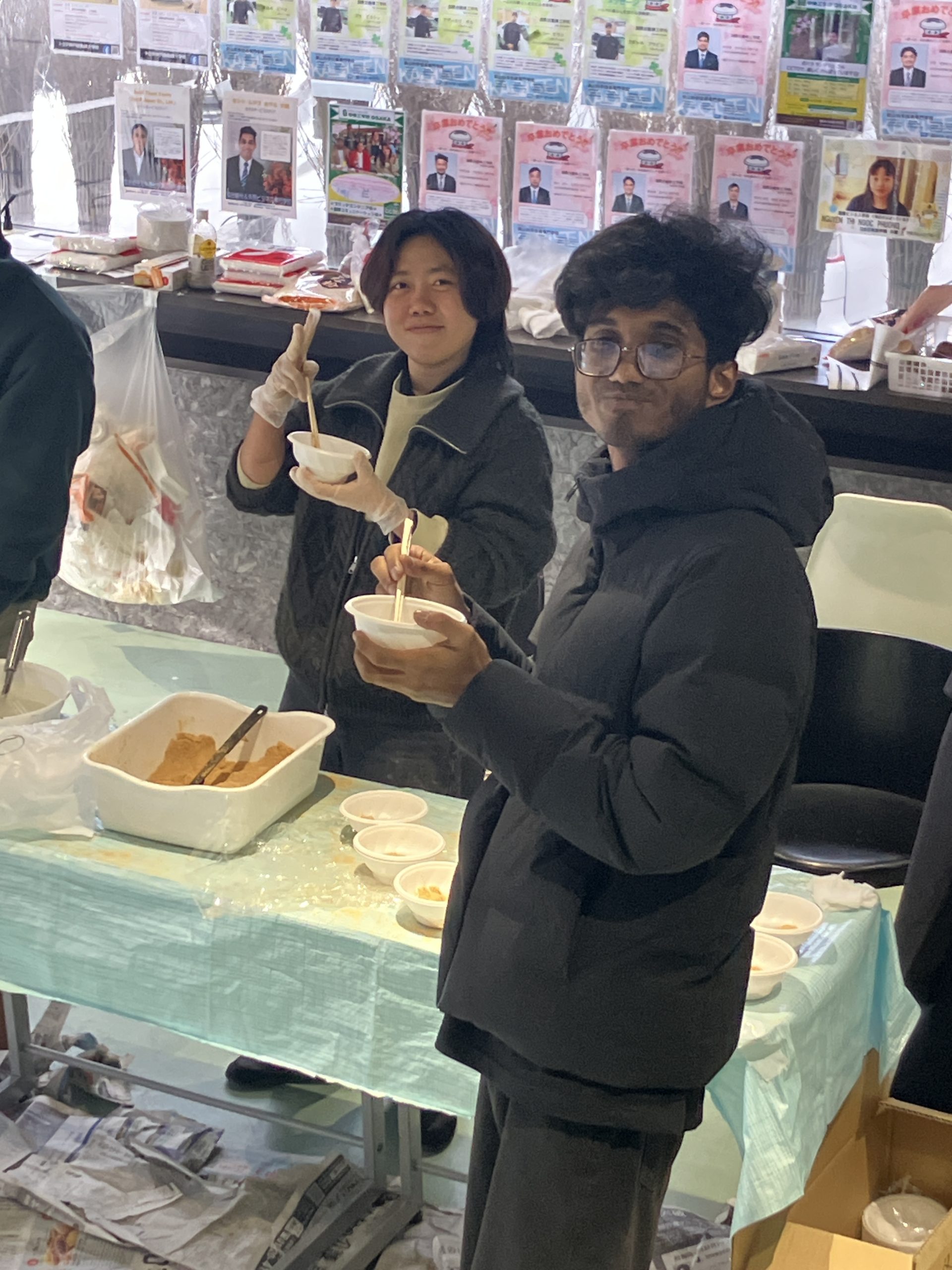 冬祭り ボランティア学生の皆さん